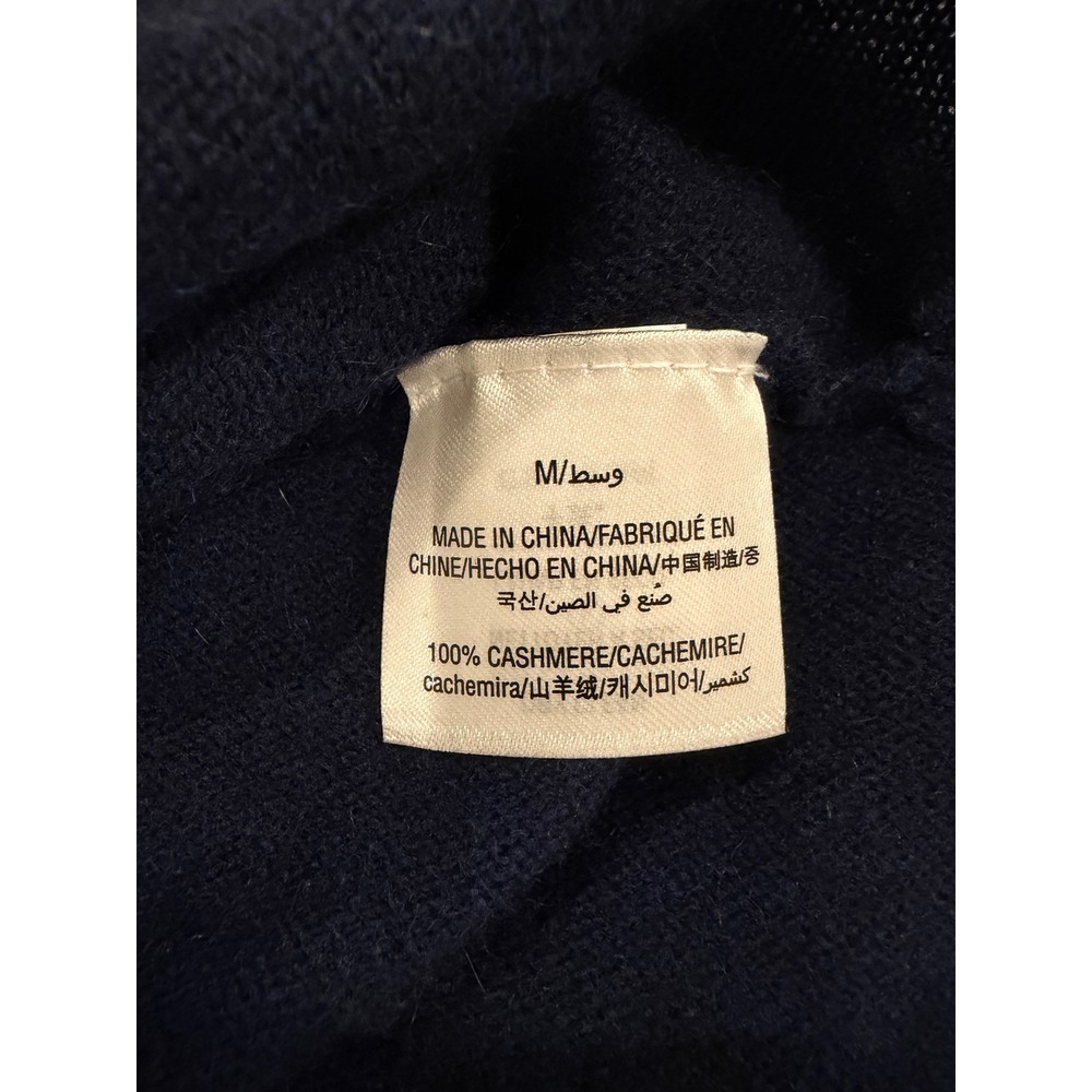Charter Club Luxury Navy Blue 100% Cashmere Crewneck Sweater Womens Medium M - Picture 5 of 5